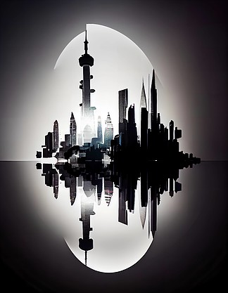 上海城市天际线 一座现代都市的广告画布